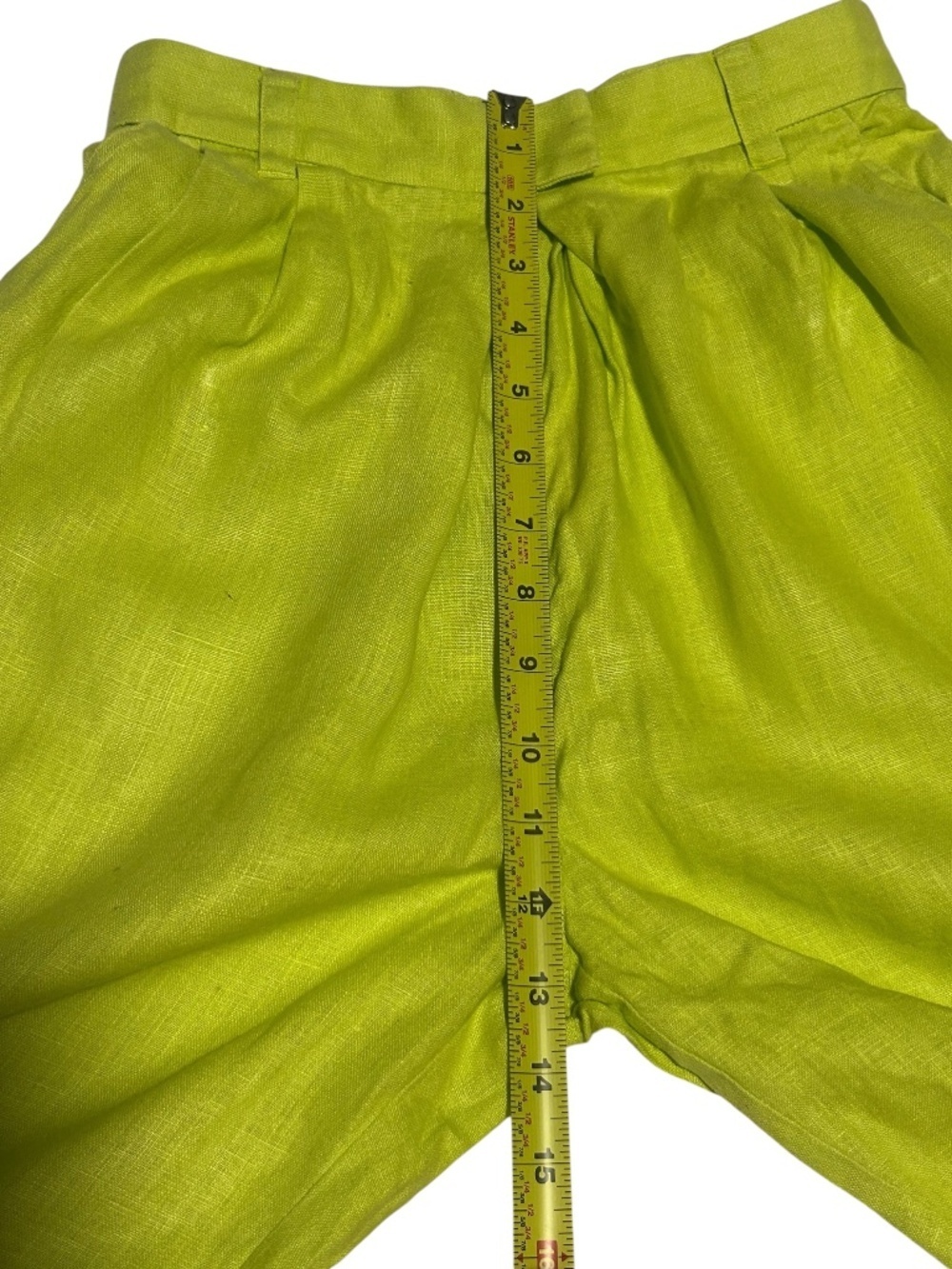 Mara Hoffman Wide Leg Trouser Pants 100% Hemp Size 2 Neon Green High Waisted - Picture 11 of 14